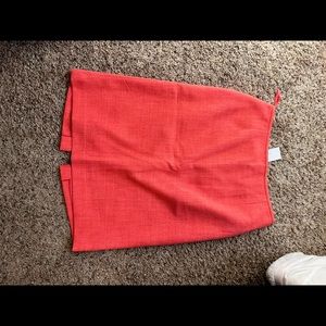 Salmon colored midi skirt slit in back E11